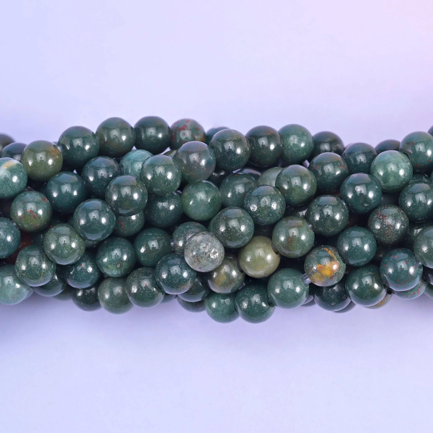 Oriental Jasper Large Hole Round Beads 6mm 8mm 10mm, 8 inch half strand