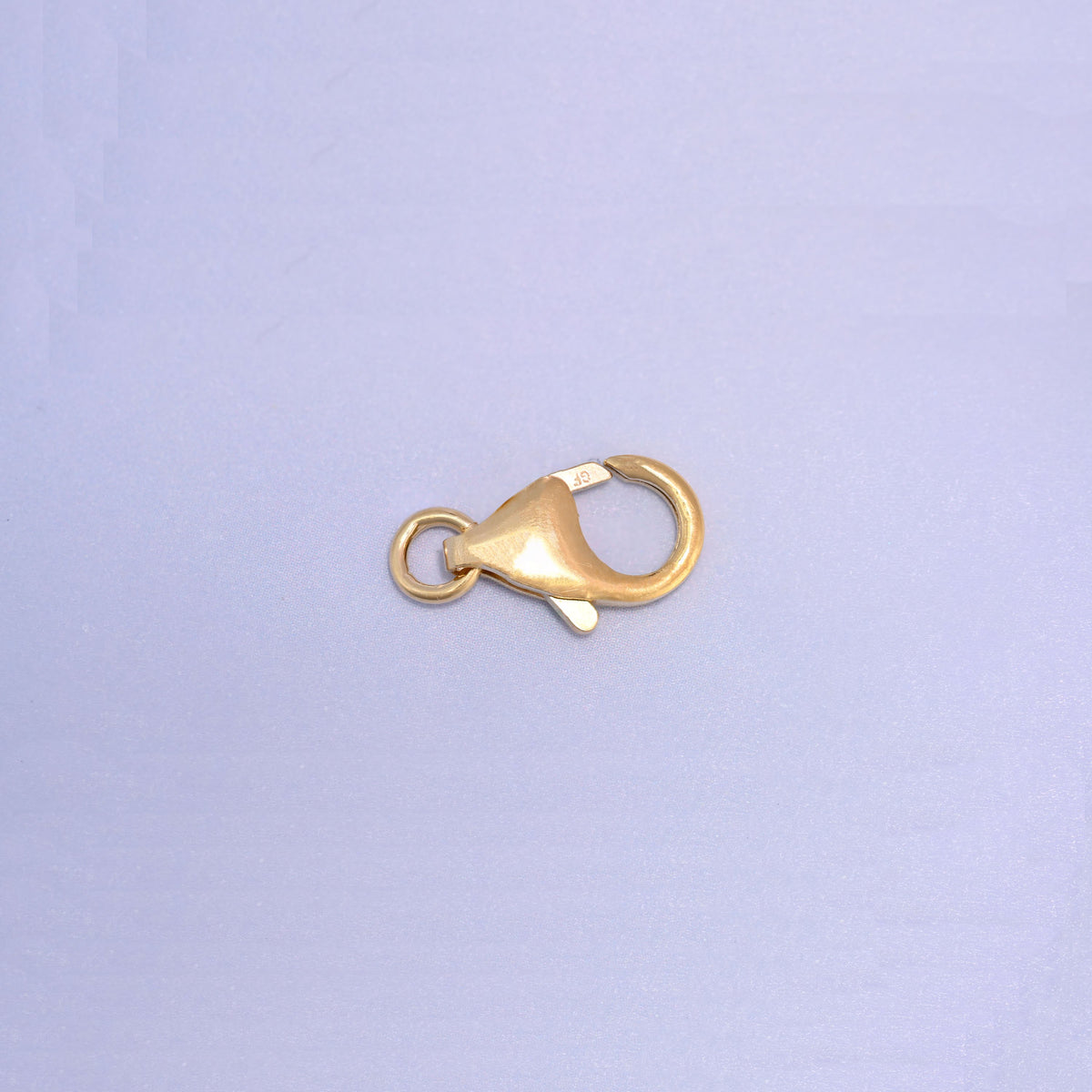 14K gold filled lobster clasp, 5x8.2mm, jump ring at the left with the trigger mechanism visible