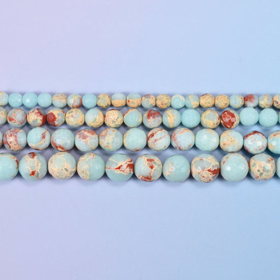 Dyed Blue Shoushan Stone Faceted Round Beads 6mm 8mm 10mm 12mm Jewelry Making 15 Inch Strand