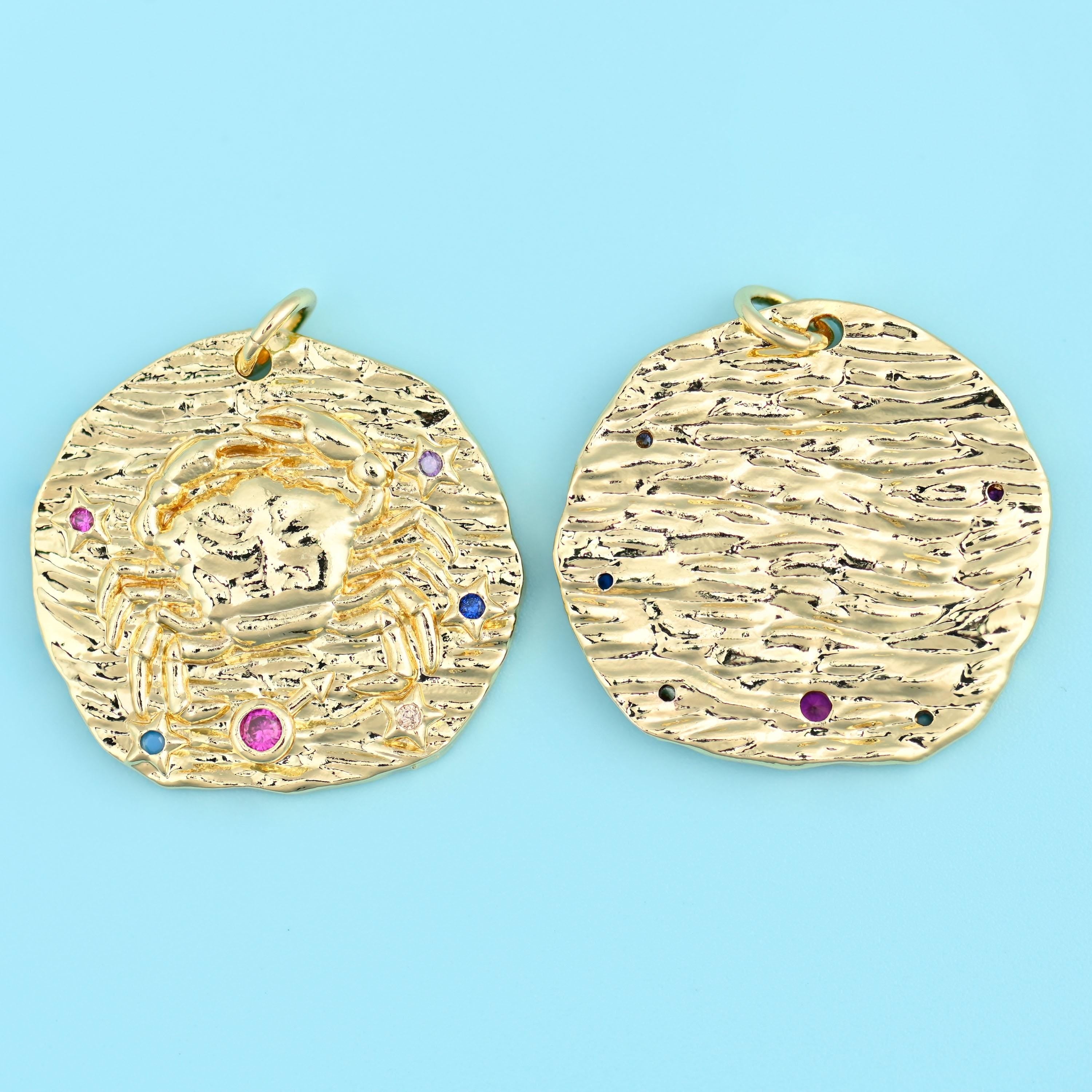 Circle cut brass, 18k gold filled, beads