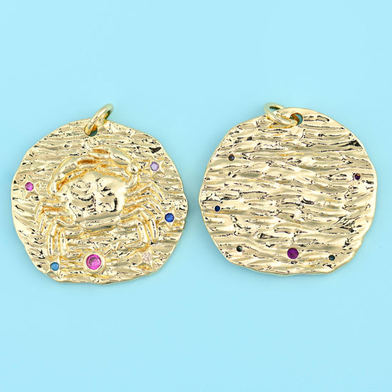 Circle cut brass, 18k gold filled, beads