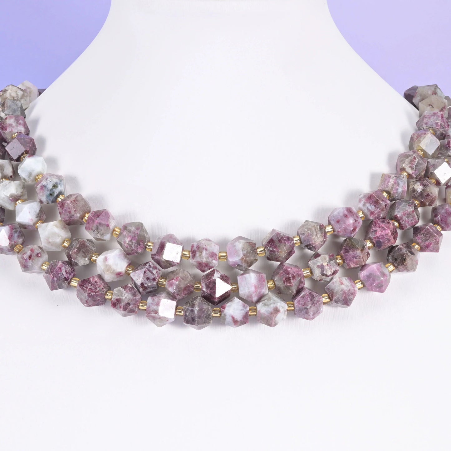 Diamond Cut Gemstone Beads for colour-blocked designs mixing two or three stones.