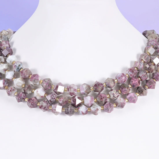 Diamond Cut Gemstone Beads for colour-blocked designs mixing two or three stones.