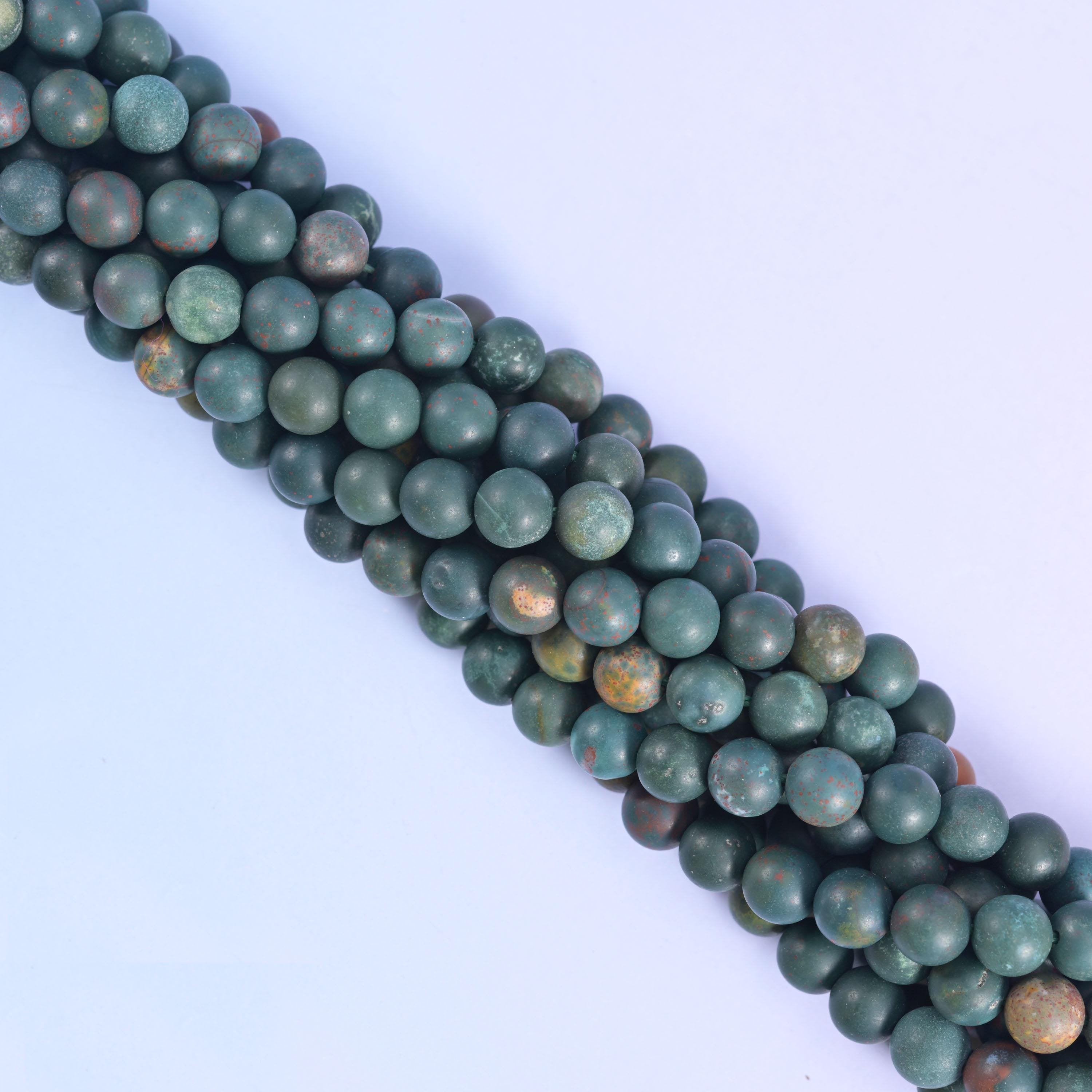 Oriental jasper round beads, centre-drilled hole 0.5mm to 1.2mm
