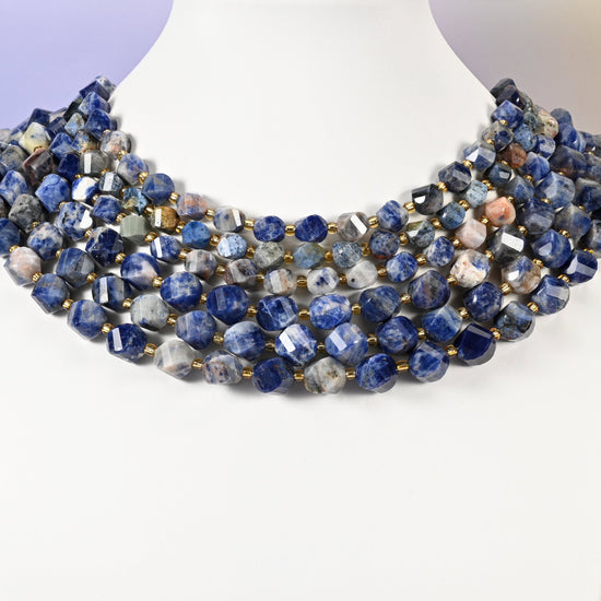 Orange Sodalite beads, spiral twist shape, 8mm and 10mm