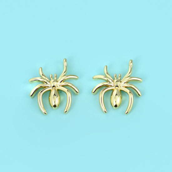 18K Gold Filled Spider Charm 13x11.25mm, sold per piece