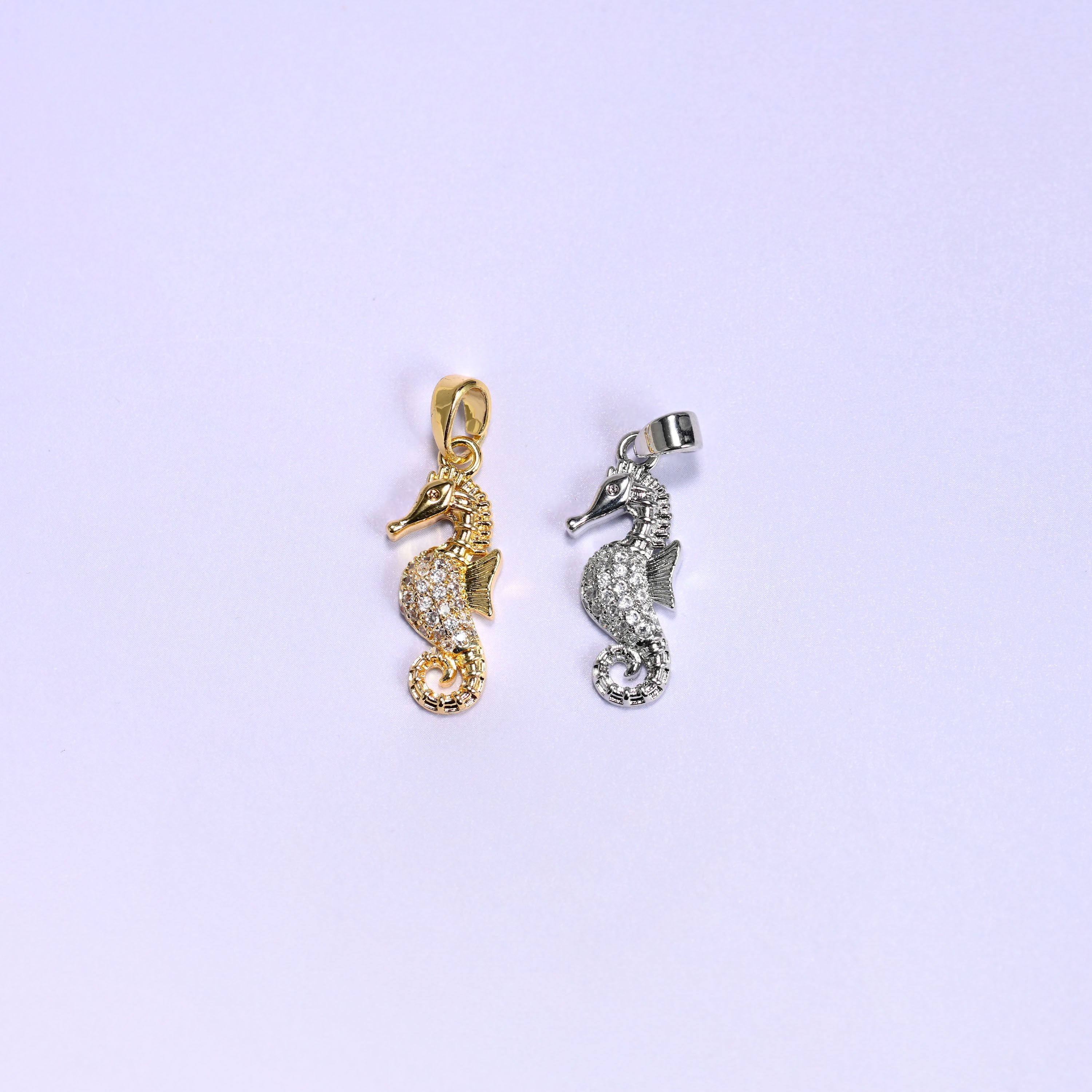 Sea Horse Zircon Pendants