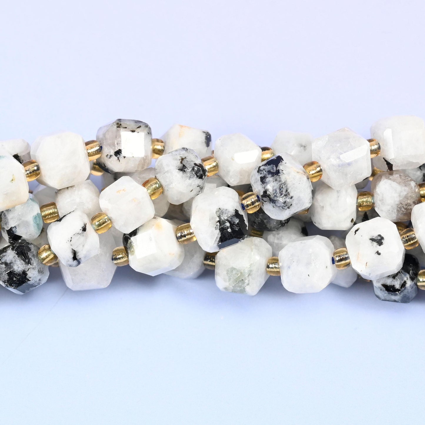Blue Moonstone Faceted Cube Beads 6mm 8mm, 6mm approximately 43 beads / 8mm approximately 38 beads