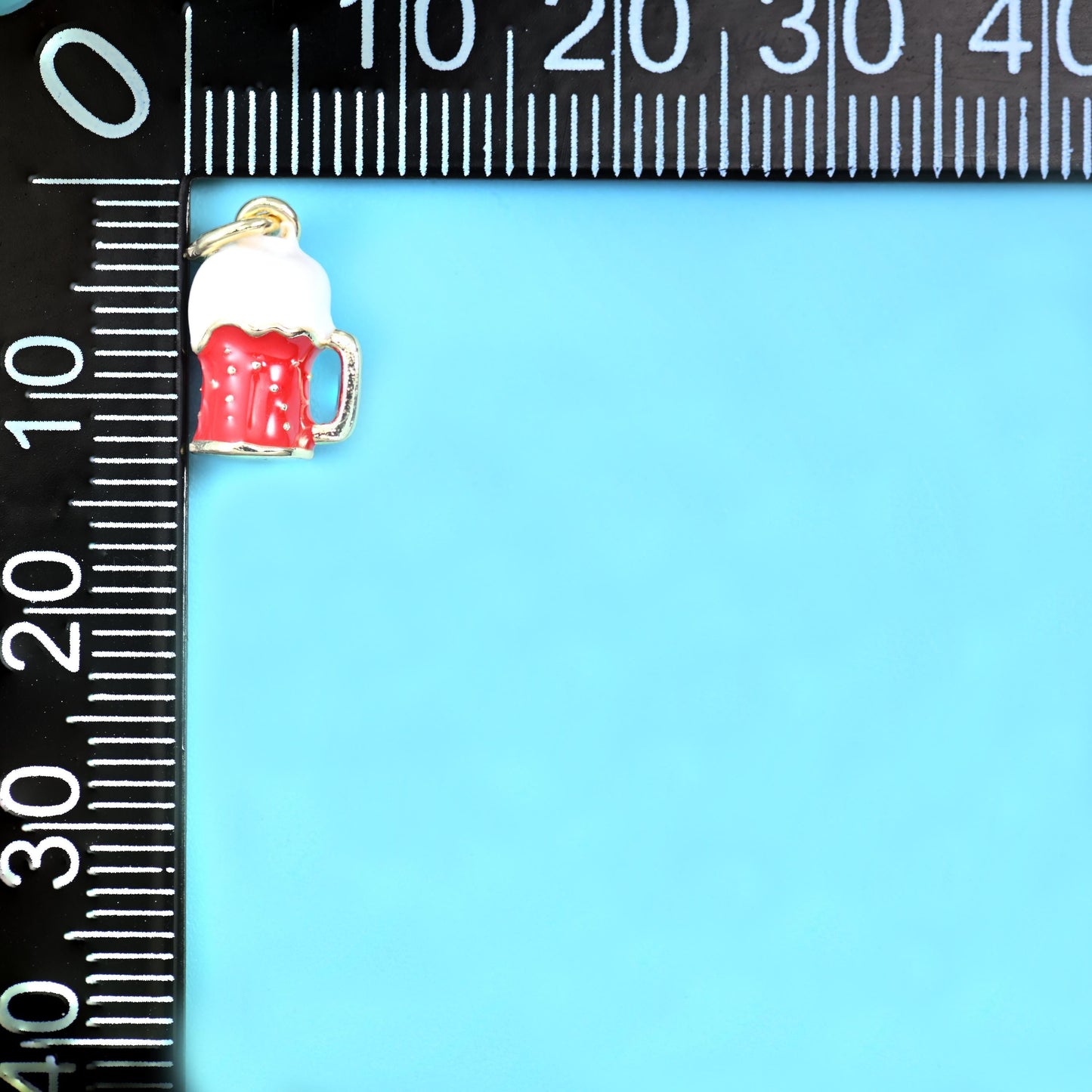 18K Gold Filled Enamel Beer Mug Charms for DIY Jewelry Making Supply
