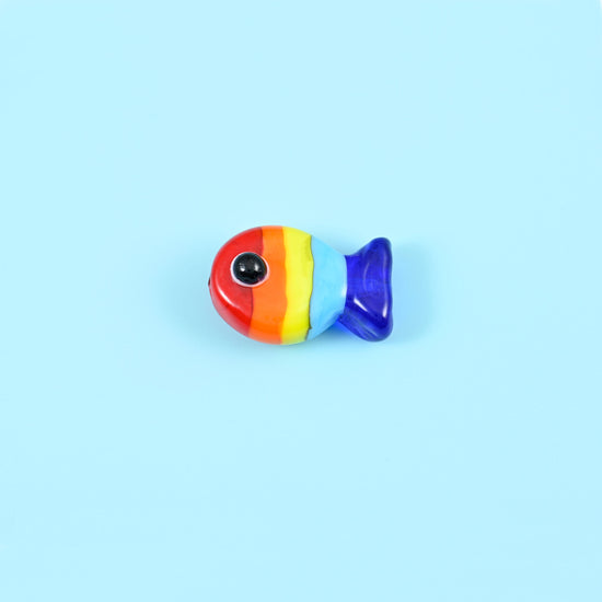Colorful Fish Glass Beads: Jewelry Making Supply