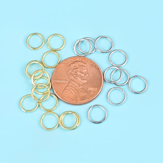 18K gold filled jump rings, sizes 3mm 4mm 5mm 6mm 7mm 8mm