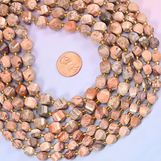 Red Howlite beads, sold per 15 inch strand