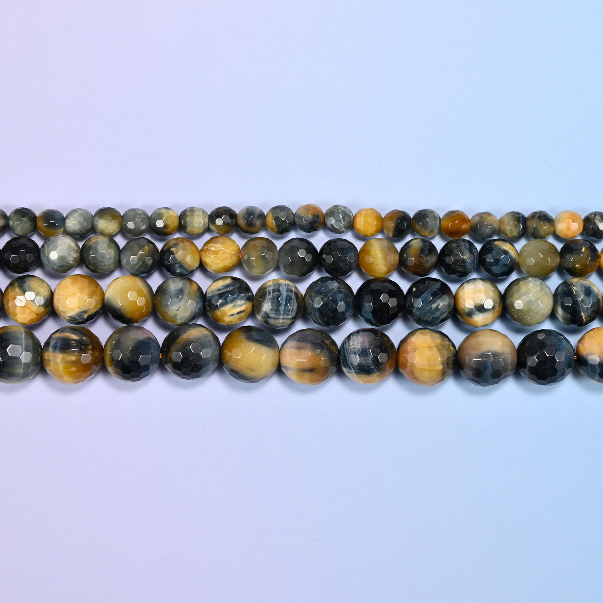 Gold Blue Dream Tiger Eye Faceted Round Beads 6mm 8mm 10mm 12mm Jewelry Making 15 Inch Strand