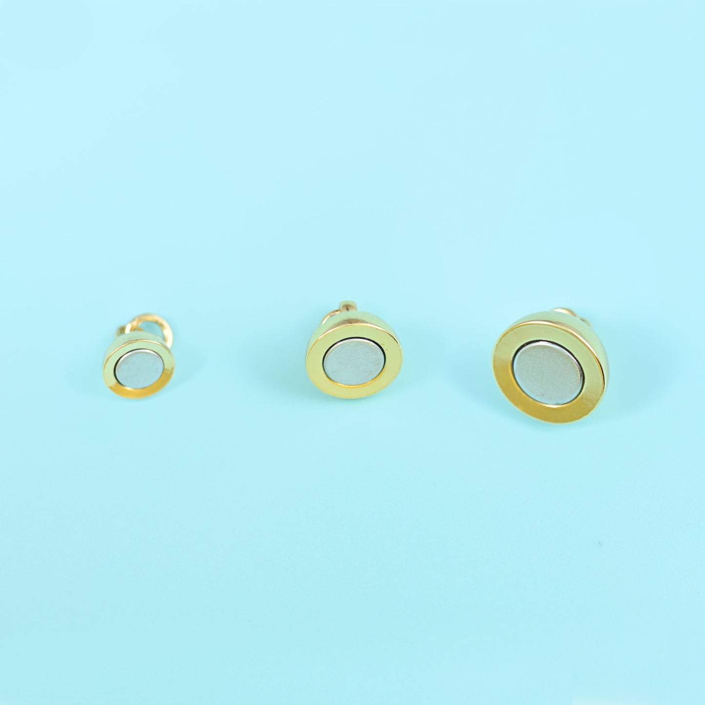 Gold filled magnetic clasp, round, 6mm 8mm 10mm