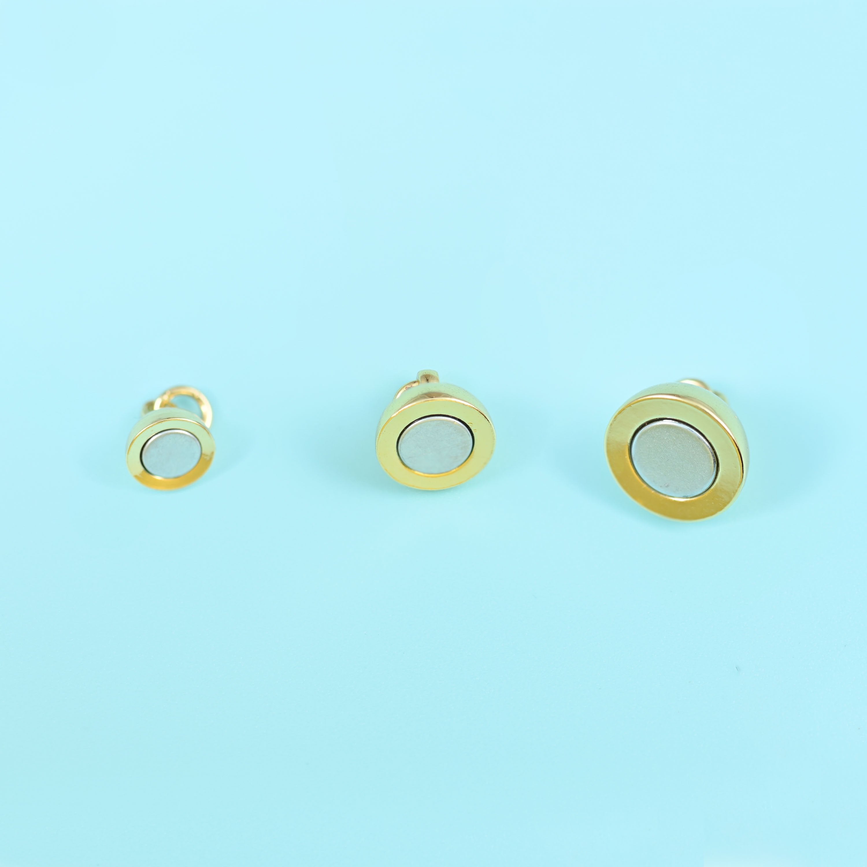 Gold filled magnetic clasp, round, 6mm 8mm 10mm