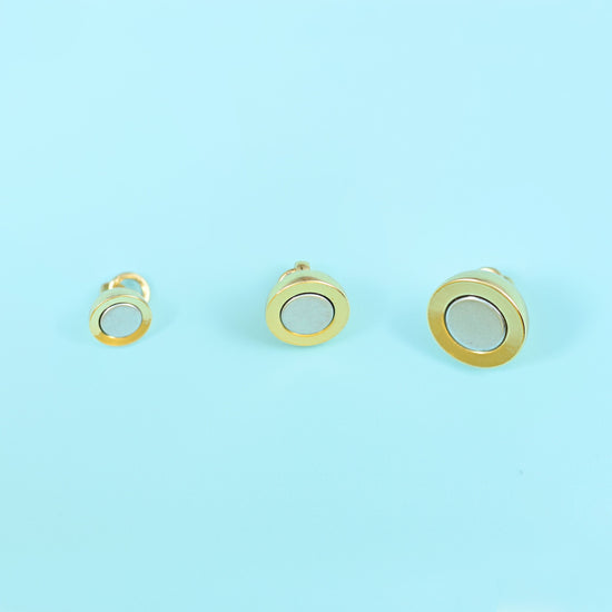Gold filled magnetic clasp, round, 6mm 8mm 10mm