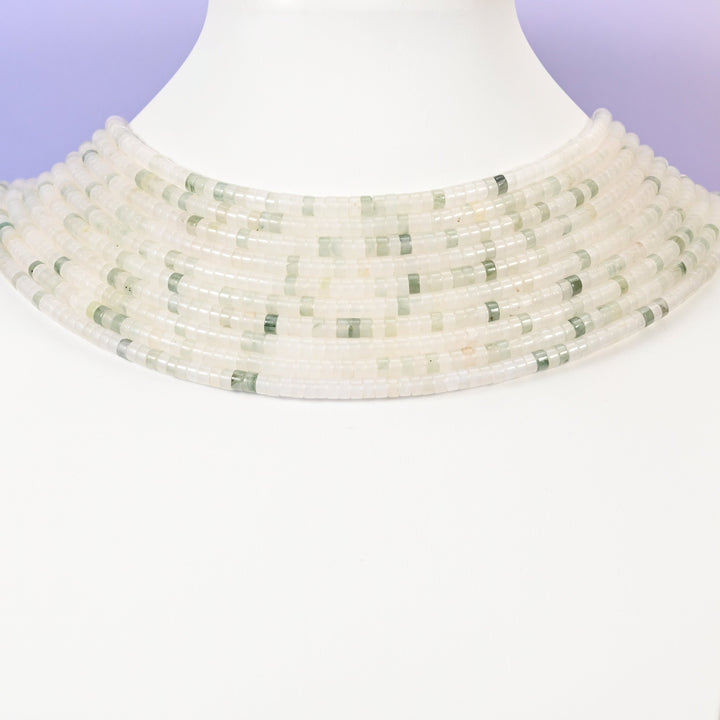 Tianshan Jade beads, heishi disc, 1x4mm or 2x4mm