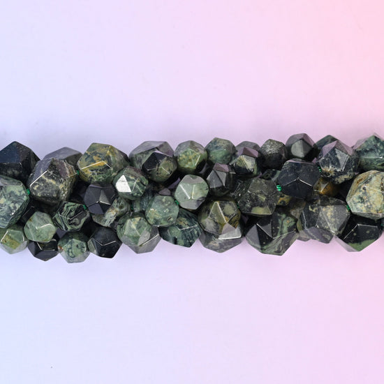 Natural Kambaba Jasper faceted star cut beads for jewelry making
