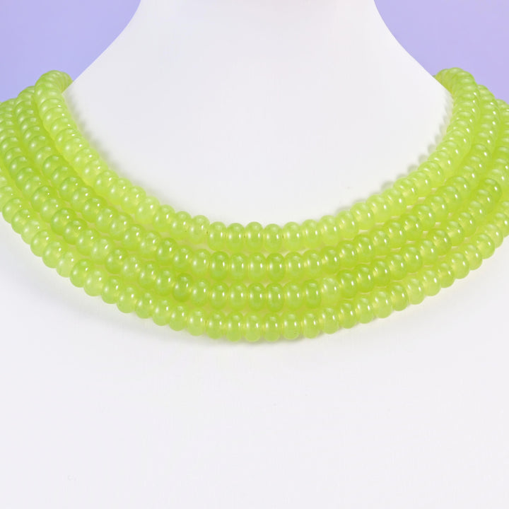 Dyed jade rondelle beads, smooth cut, 5x8mm