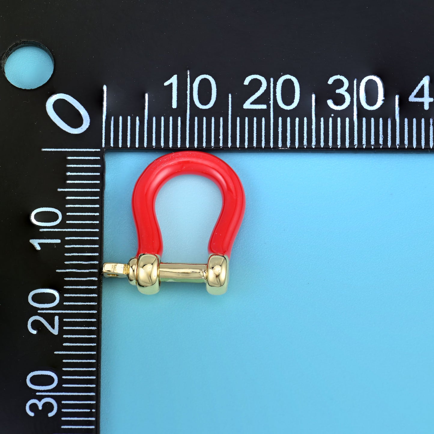 Enamel Horse Shoe Screw Clasp,18K Gold Filled Lock Connector: DIY Jewelry Making Supply