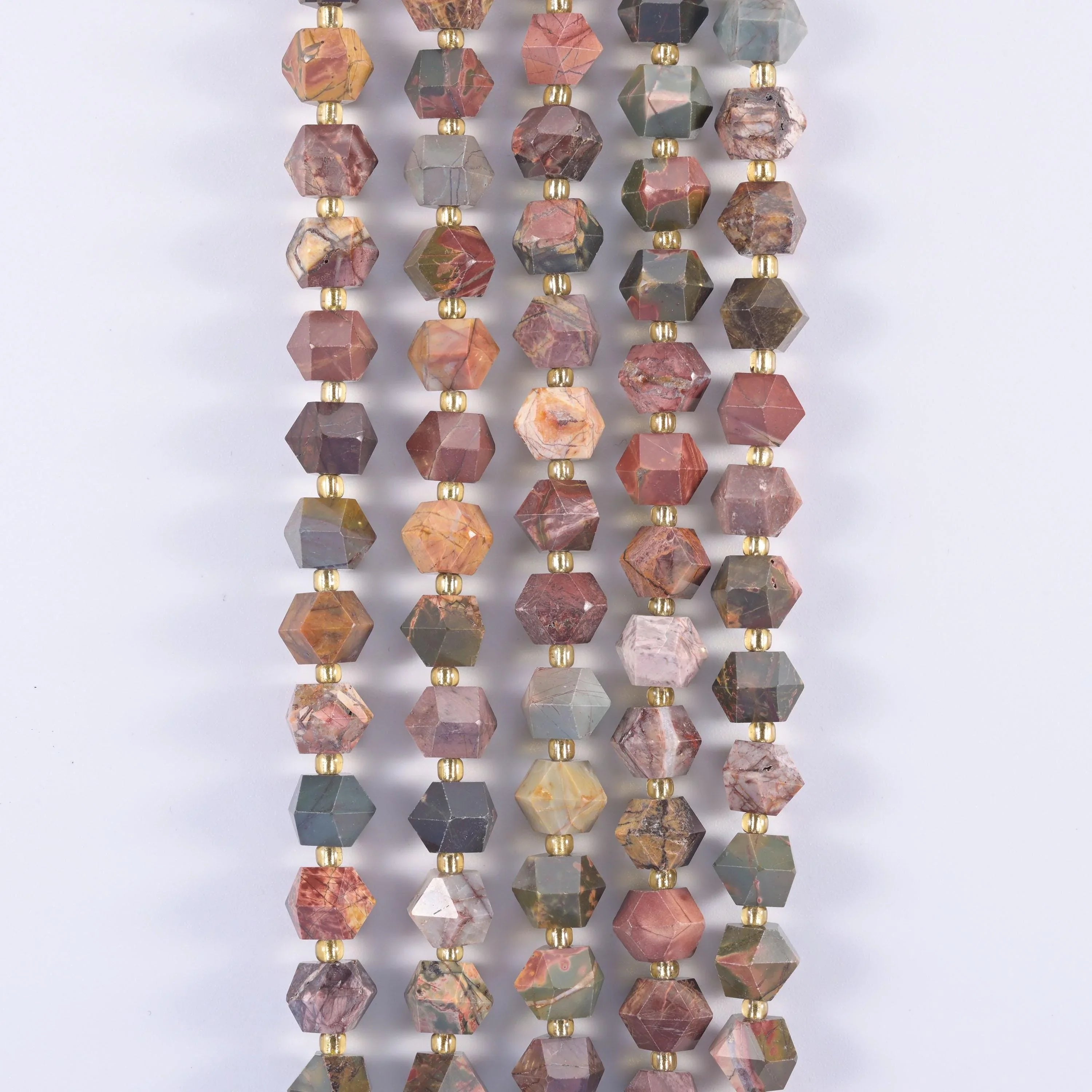 Natural Red Howlite faceted diamond rhombus beads for jewelry making