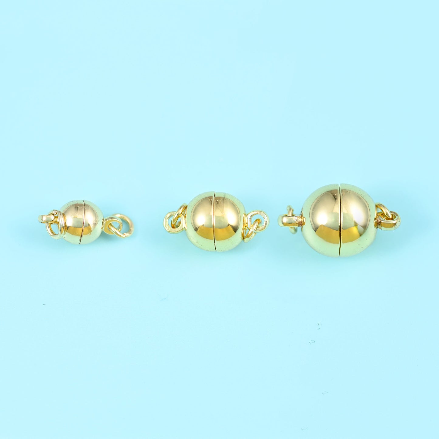 18K Gold Filled Round Magnetic Clasp