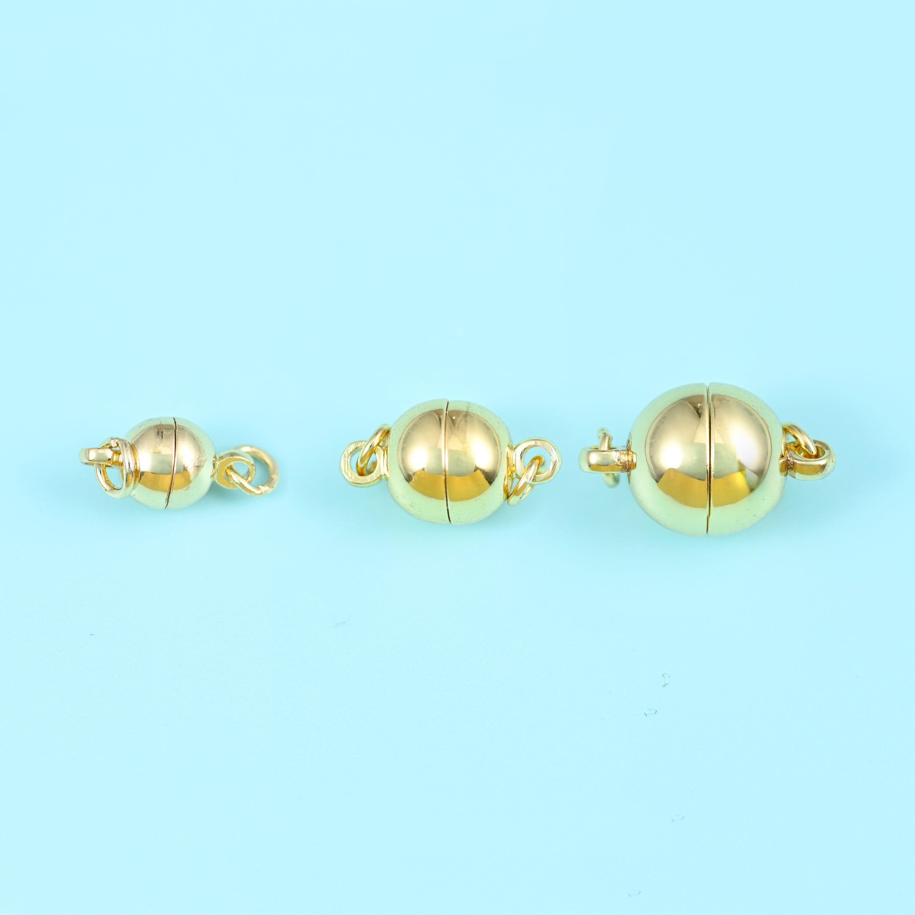 18K Gold Filled Round Magnetic Clasp