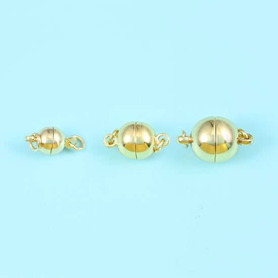 18K Gold Filled Round Magnetic Clasp