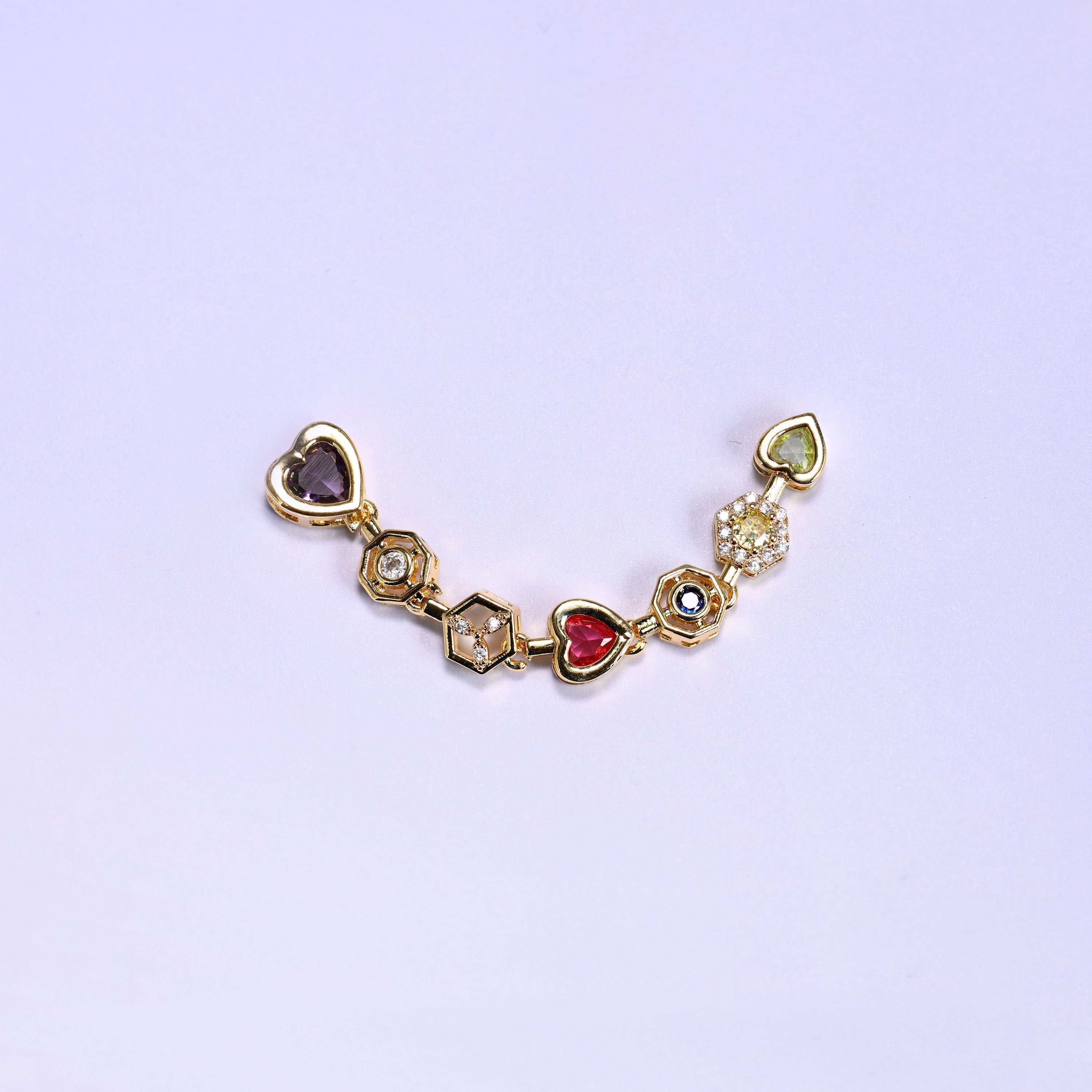 Purple Heart Multicolor Zircon Pendants in a vibrant multicolor mix