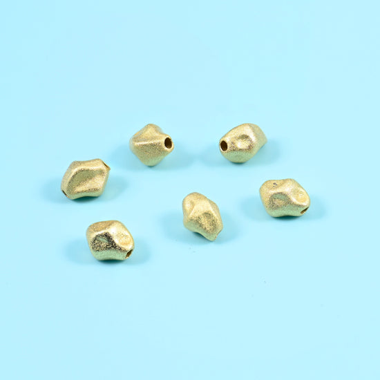 Nugget spacer bead, 14K or 18K gold filled, irregular pebble shape