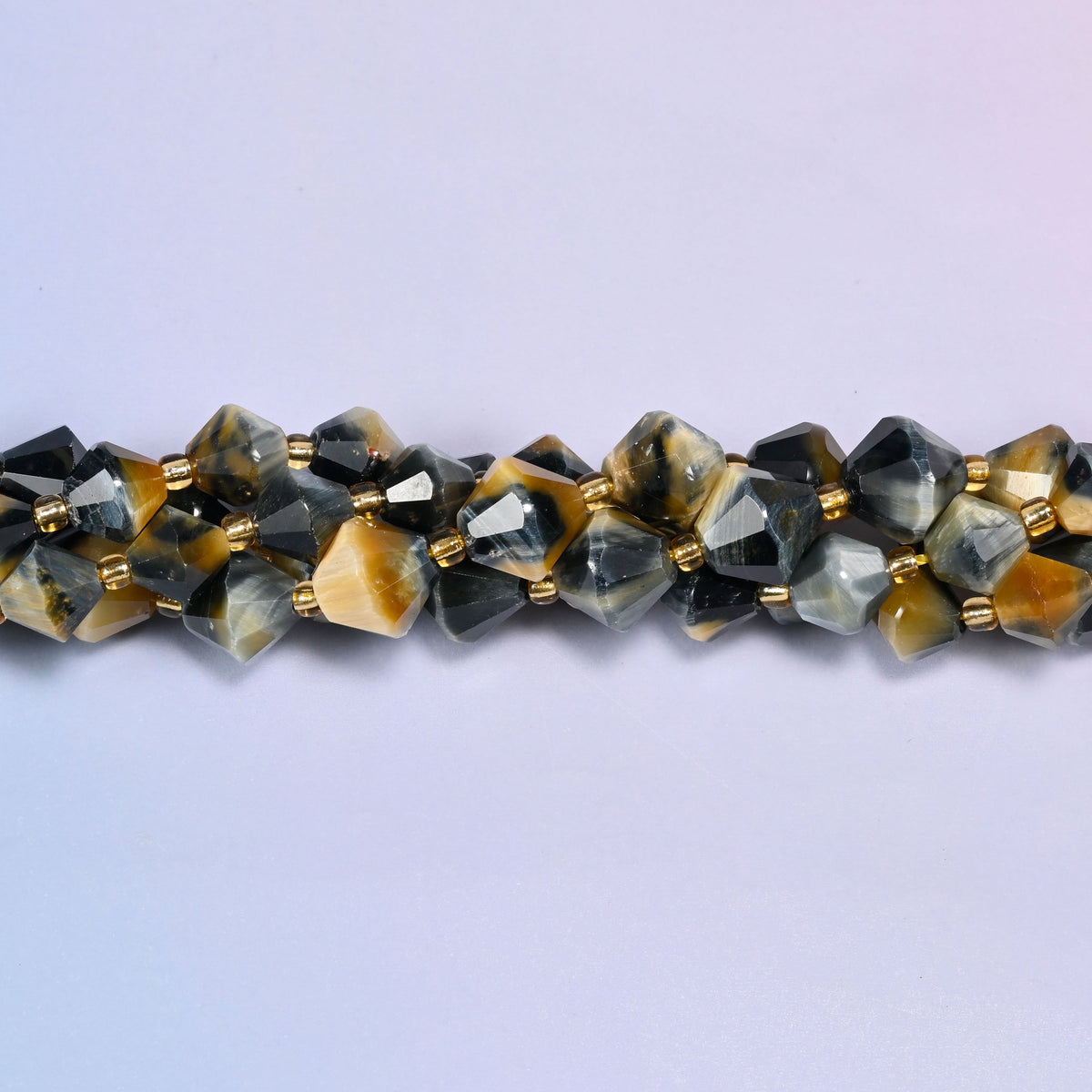 Dream Tiger Eye Bicone Beads 8mm 10mm Jewelry Making 15 Inch Strand