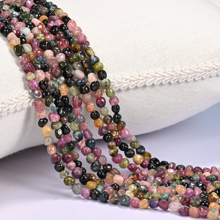 Colorful Tourmaline Tiny Nugget Beads
