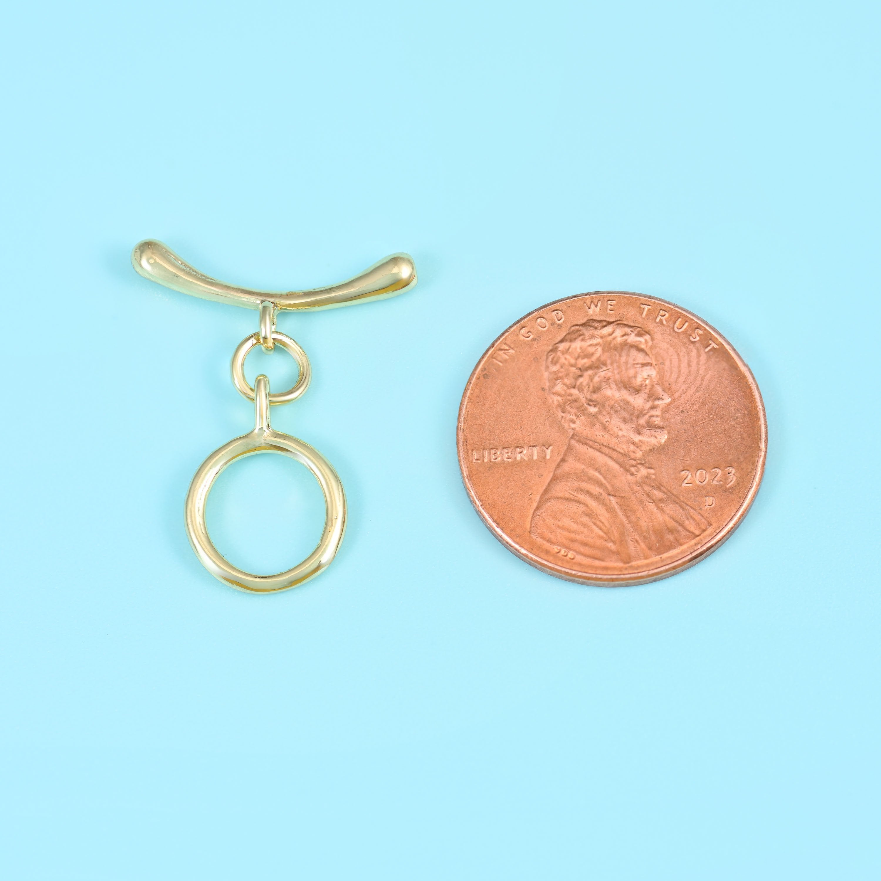 18K Gold Filled Curve Bar Toggle Clasp, sold per piece