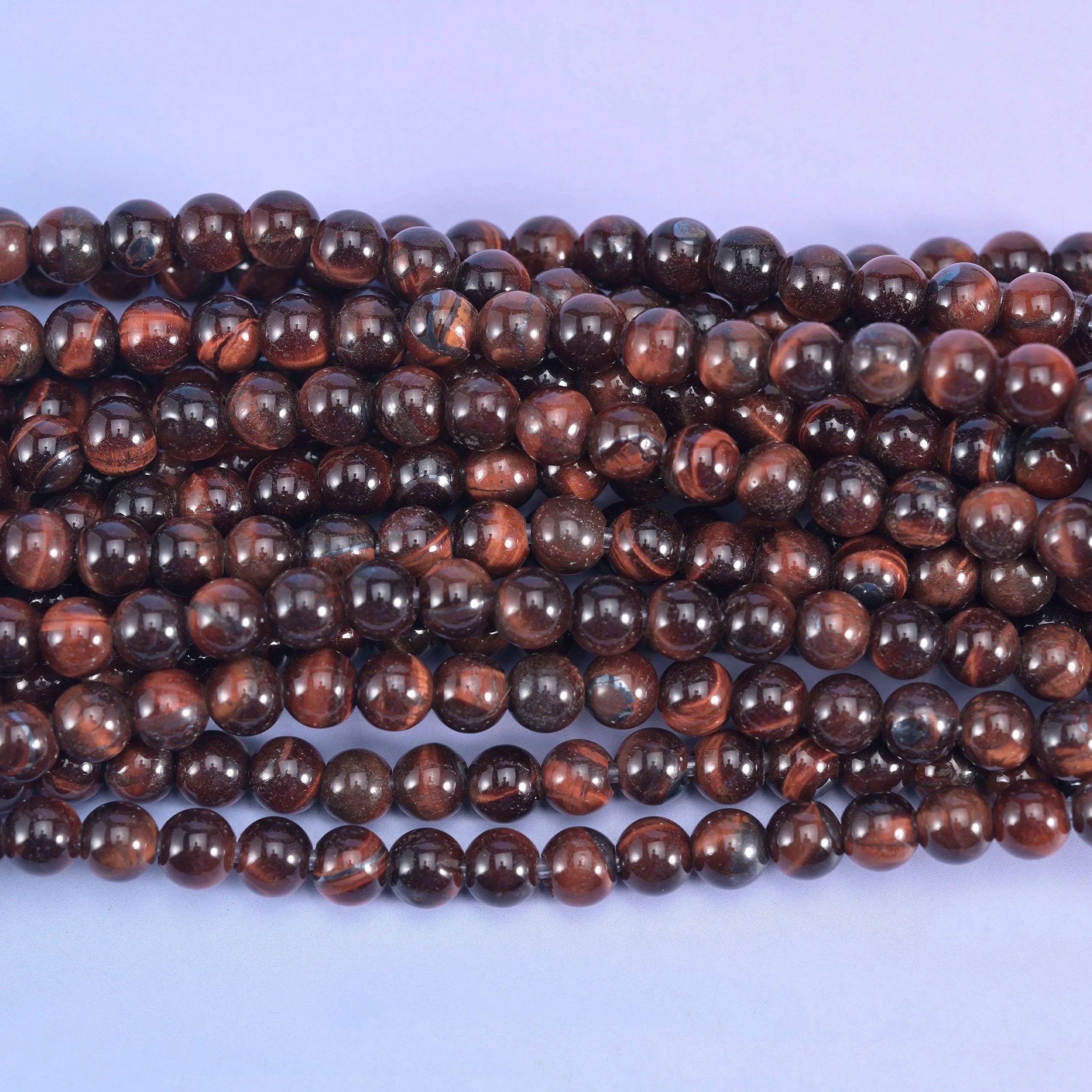 Red Tiger Eye Large Hole Beads 6mm 8mm 10mm, hole 2.0mm (6mm bead), 2.5mm (8mm and 10mm beads), centre drilled