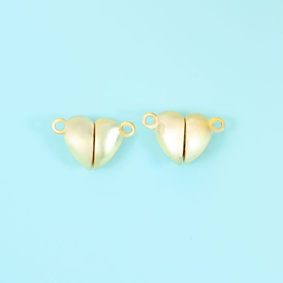 18K Gold Filled Heart Magnetic Clasps for DIY Jewelry Making Supply