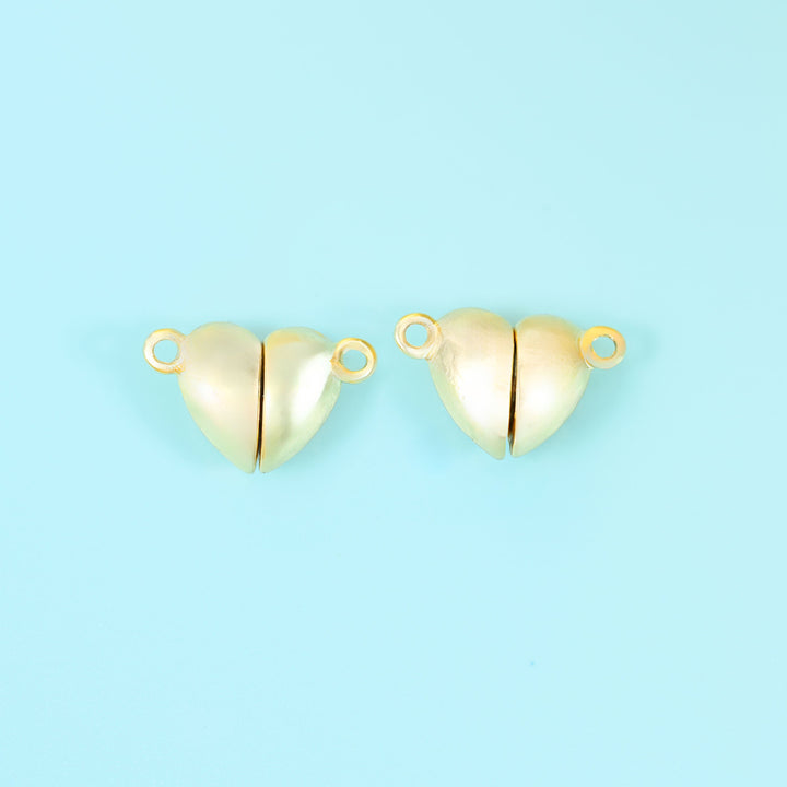 18K Gold Filled Heart Magnetic Clasps for DIY Jewelry Making Supply