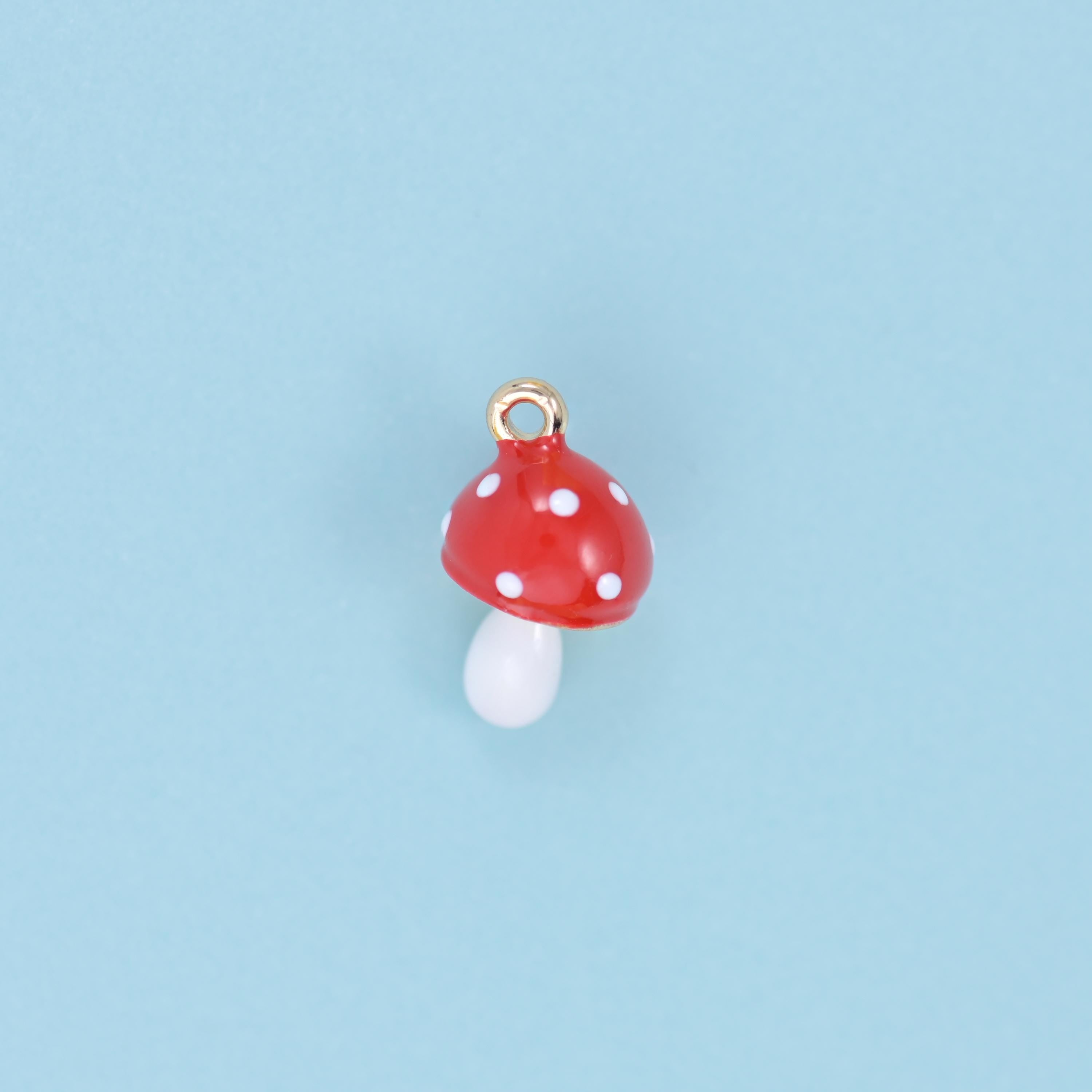 Brass, 18K gold filled, beads, mushroom, 14 x 9mm