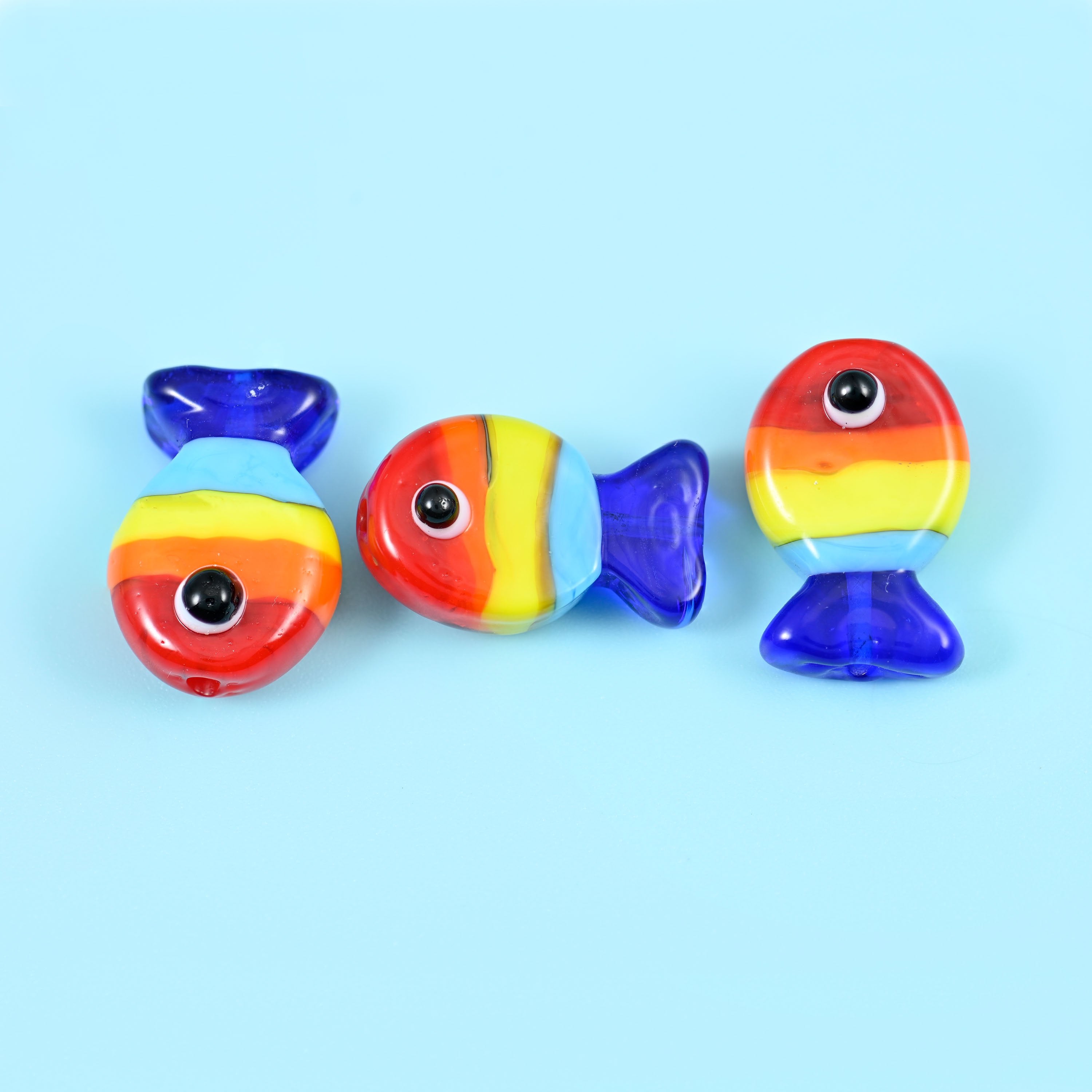 Colorful Fish Glass Beads: Jewelry Making Supply