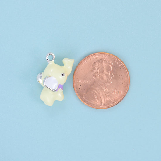 18K Gold Filled Enamel Elephant Charms: DIY Jewelry Making Supply