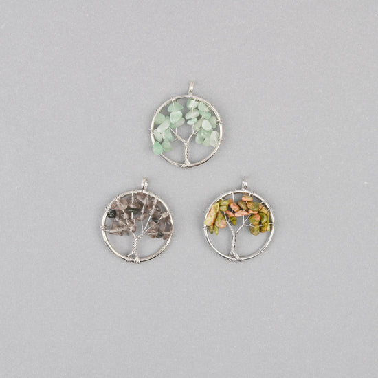 Tree of Life Pendant Charm with a top loop for chain, cord or bail.