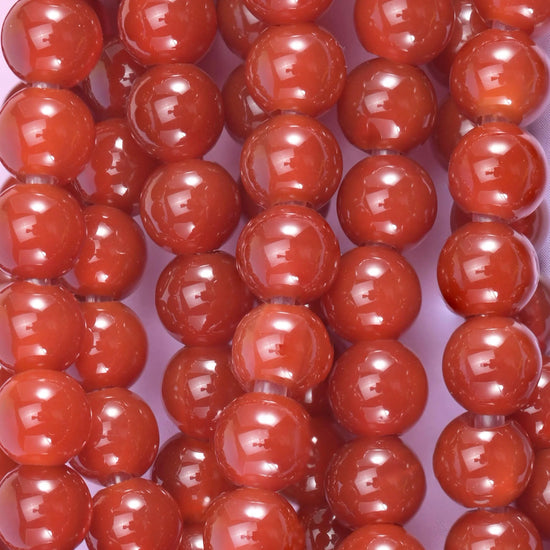 Red Agate 2mm Large Hole Round Beads 6mm 8mm 10mm, hole approximately 2.0mm