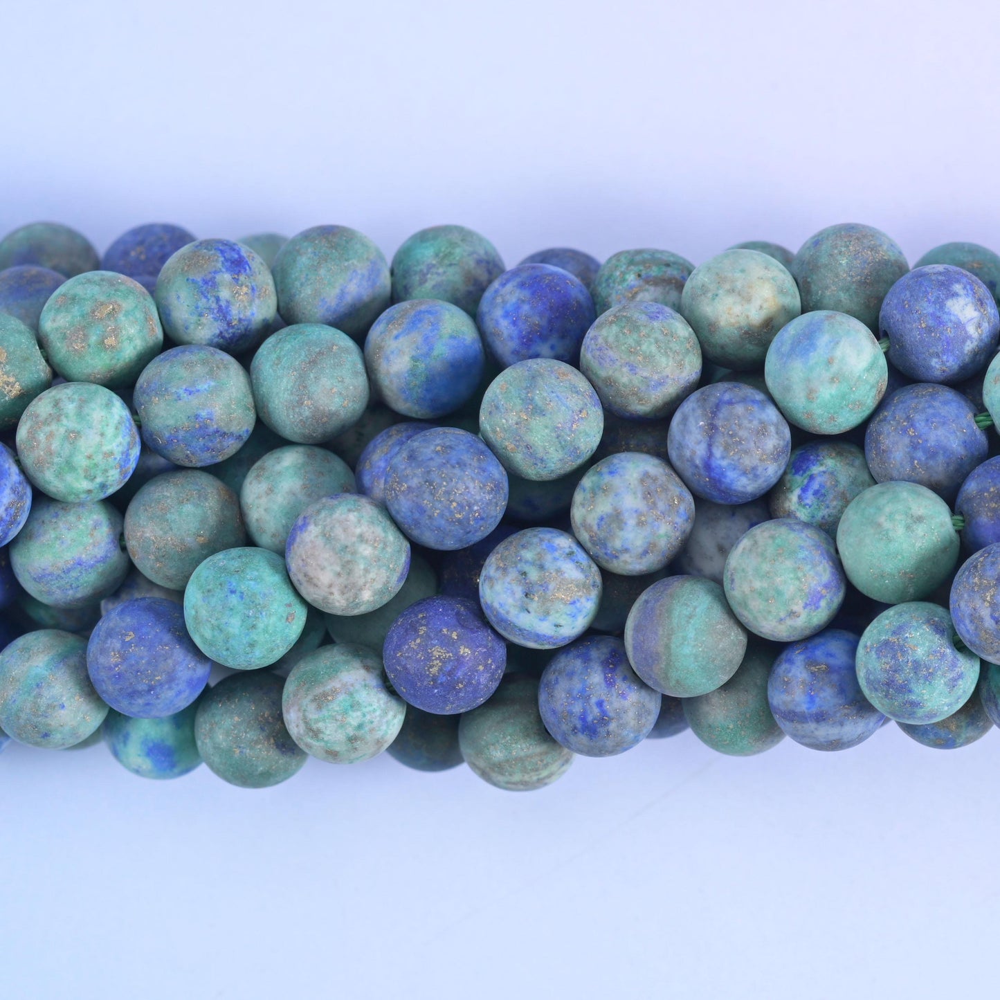 Phoenix lapis round beads, centre-drilled hole 0.5mm to 1.2mm