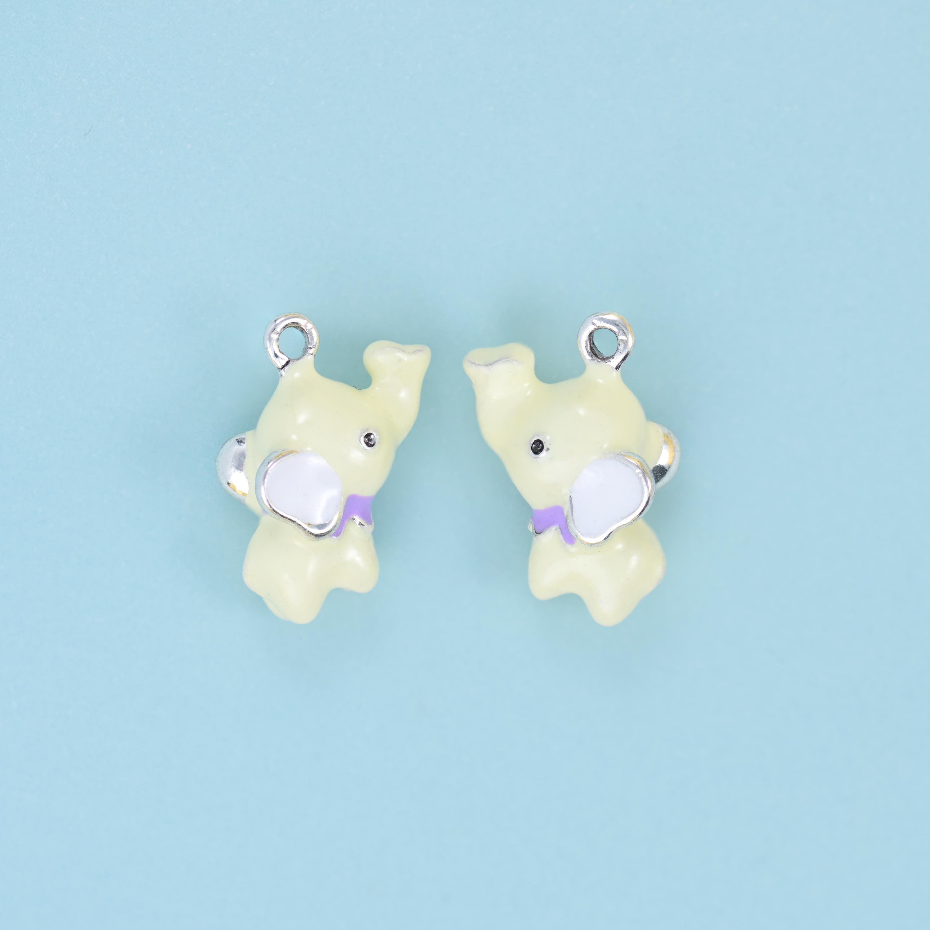 Brass, 18K Gold Filled and 18K White Gold Filled, beads, elephant, 18 x 12mm
