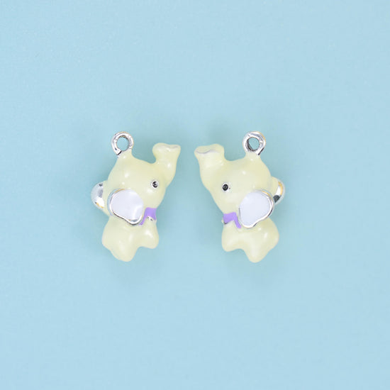 Brass, 18K Gold Filled and 18K White Gold Filled, beads, elephant, 18 x 12mm