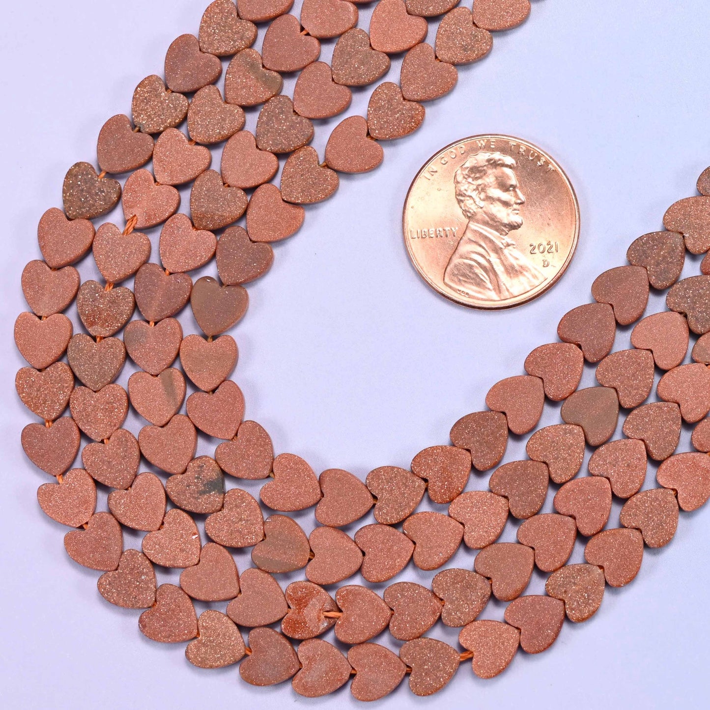 Matte Gold Sandstone Flat Heart Beads: Size 6mm, Jewelry Making, 15 Inch Strand