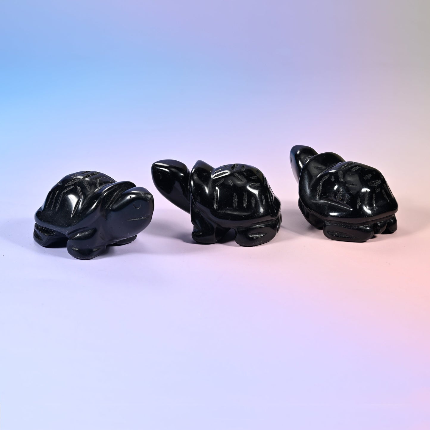 Gemstone turtle carving for shelf, desk or collection display