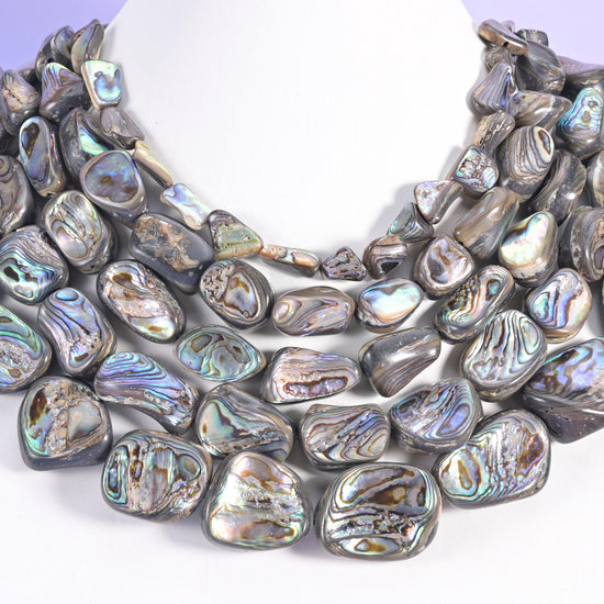 Abalone Shell beads, irregular freeform nugget, 10-16mm, 15-18mm, 16-23mm, 18-25mm, 25-29mm