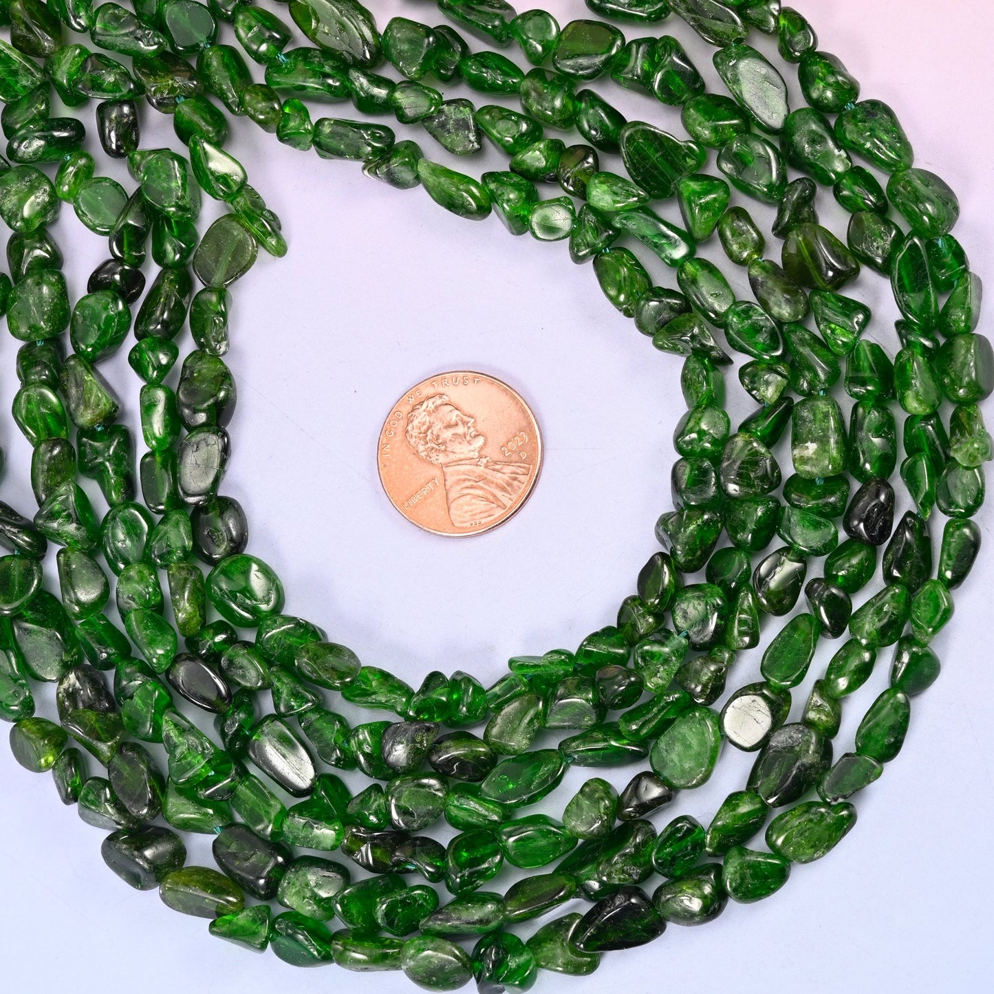 Chrome Diopside Pebble Nugget Beads 6-8mm 8-10mm Jewelry Making 15.5" Strand