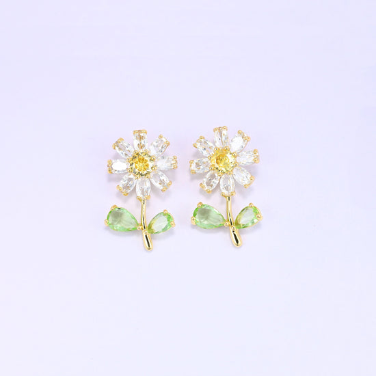 Daisy Flower Charm Pendant, approximately 25.0mm x 14.62mm