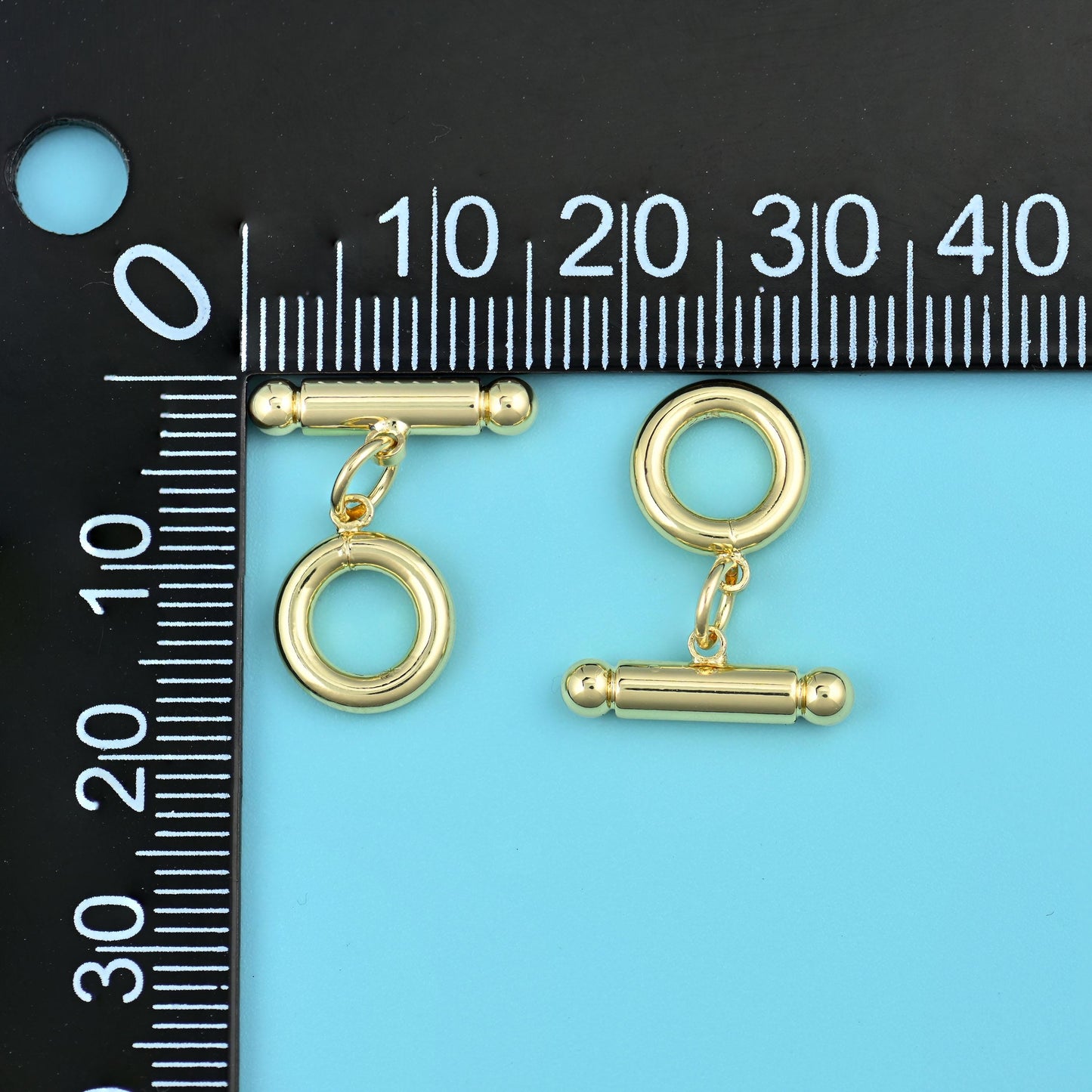 18K Gold Filled Small Round Toggle Lock Clasps for DIY Jewelry Making Supply